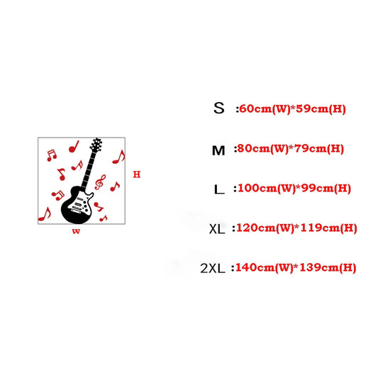 Gitarrennoten Acryl Wandaufkleber für Bandprobenraum Musikklasse DIY Kunst Wanddekoration Schulungsraum Wohndekoration