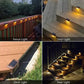 Frendorf | StepBright LED Solar Treppenbeleuchtung | Wasserdicht & Solarbetrieben | Außenbeleuchtung für Garten & Terrasse