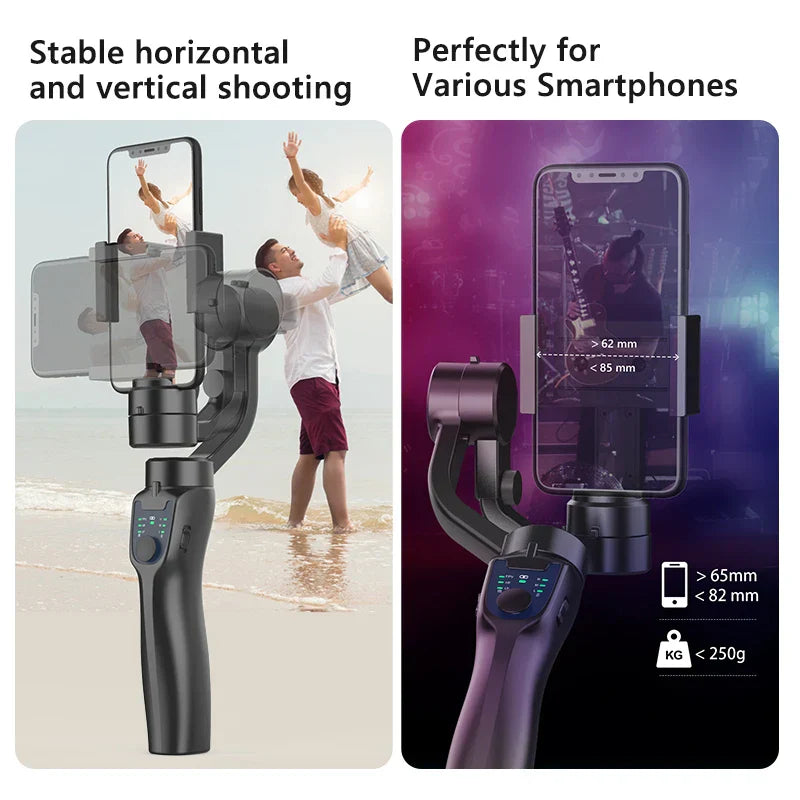 Frendorf | 3-Achsen Handheld Gimbal Stabilizer mit Zubehör - Anti Shake Smartphone Video Halter für Android & iPhone