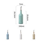 Frendorf | Beige Home Kitchen Auslaufsichere Flüssigkeitsgewürzölflasche 400ml Keramische Sojasaucenflasche Keramisch mit Edelstahlausguss