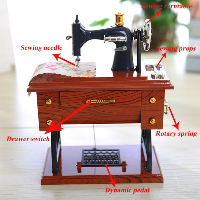 Mini Craft Retro Nähmaschine Dekor