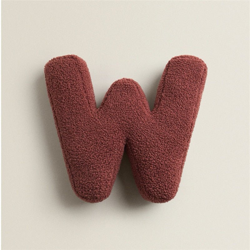 PlushLetter Kissen - Weiches Buchstaben-Kissen für Schlafzimmer und Kinderzimmer