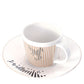 Kreative dynamische Spiegelreflexbecher Leopard anamorpher Zebra-Becher Luycho Kaffee Tee Becher Set mit Untersetzer 90ml-225ml