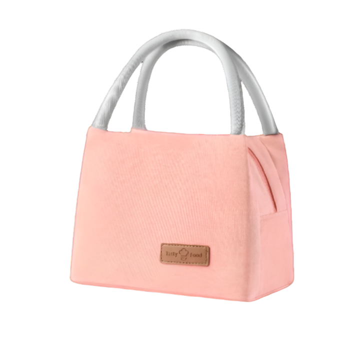 Frendorf | Bento Pink Tasche groß verstärkt Studenten Mittagstasche Oxford Stoff ein Schulter Outdoor Picknick Wärmedämmung Tasche