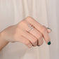 Frendorf | Pink Kätzchen Ring aus 925 Sterling Silber und Achat