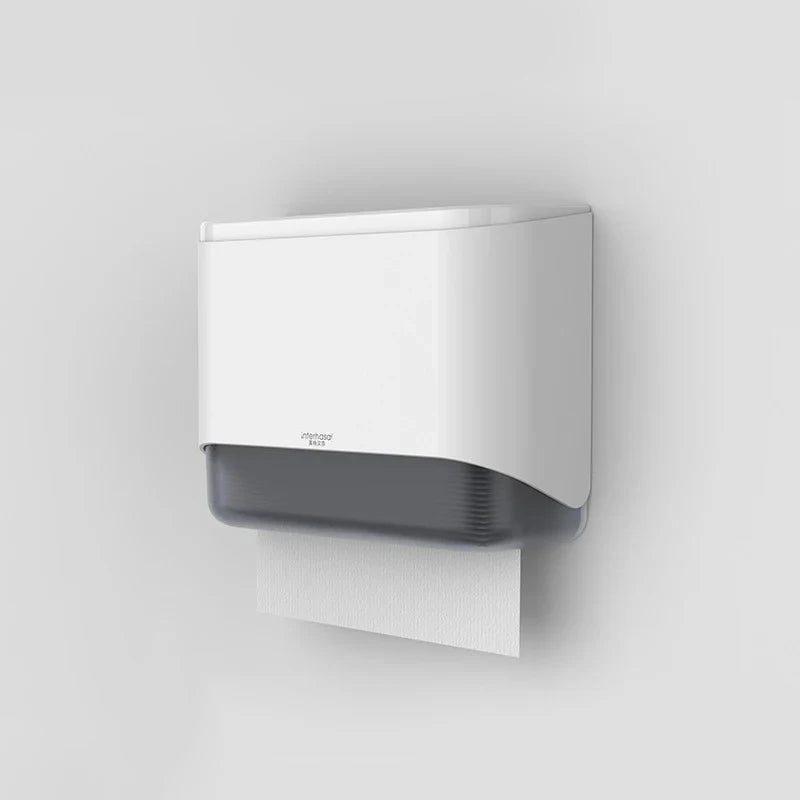 interhasa! Druckfreie Papierhandtuchspender: Wandmontierter Gewebehalter für Badezimmer-Toilette - Bequeme Papierhandtuchlagerung
