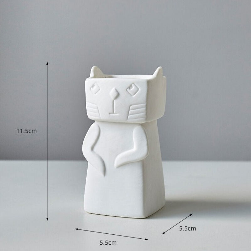 Katze Keramisch Kreative Vase