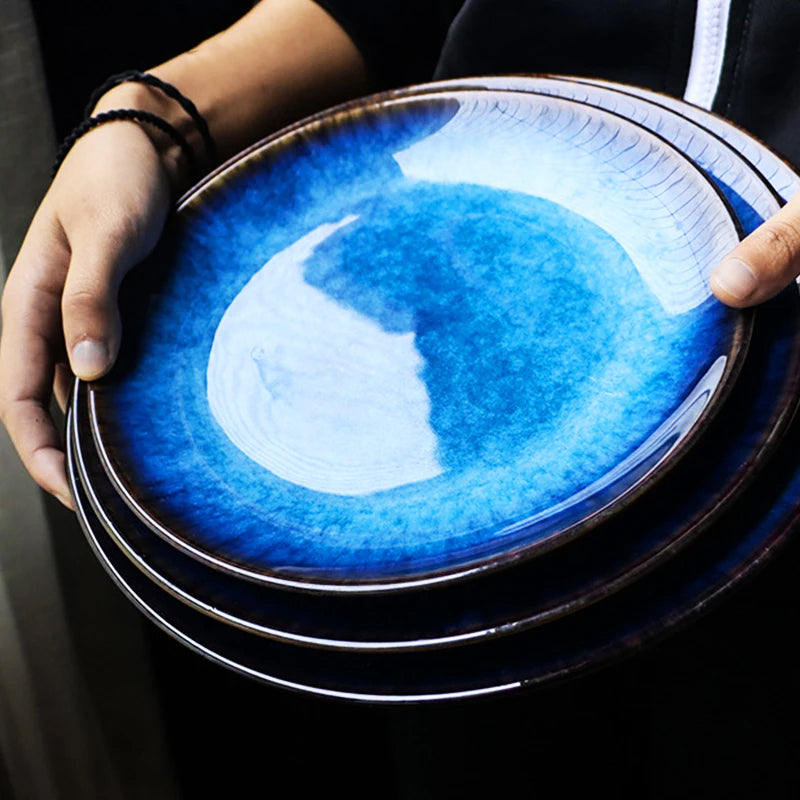 Frendorf | Blaue Nova-Platten - Charmante Teller für einen stilvollen Tisch