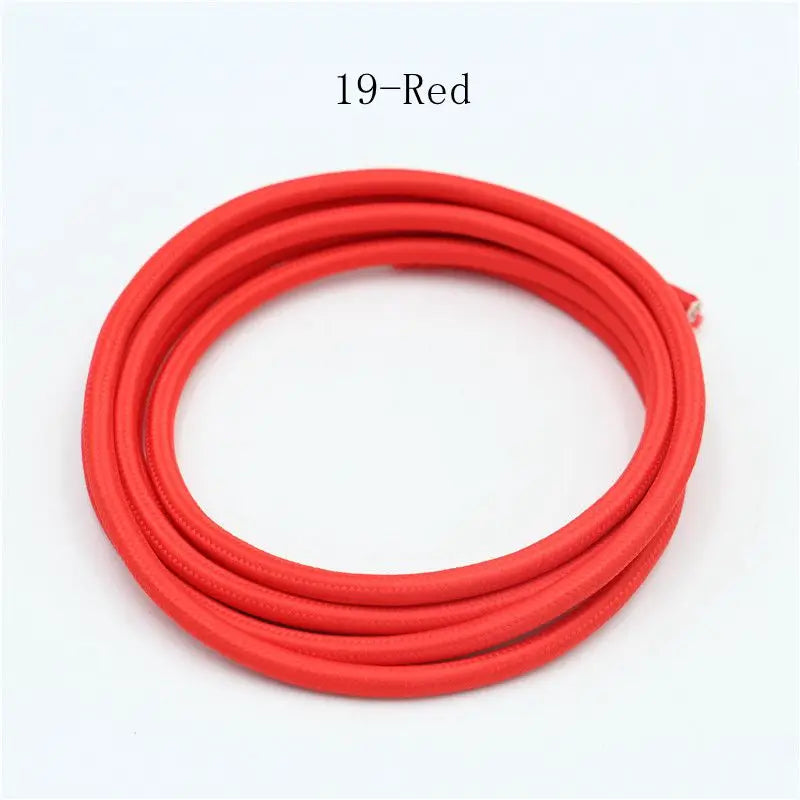 Frendorf | 2 Kern Vintage Textilstoff Elektrische Draht – Geflochtener Flex-Kabel für Beleuchtung (2m, 3m, 5m, 10m)