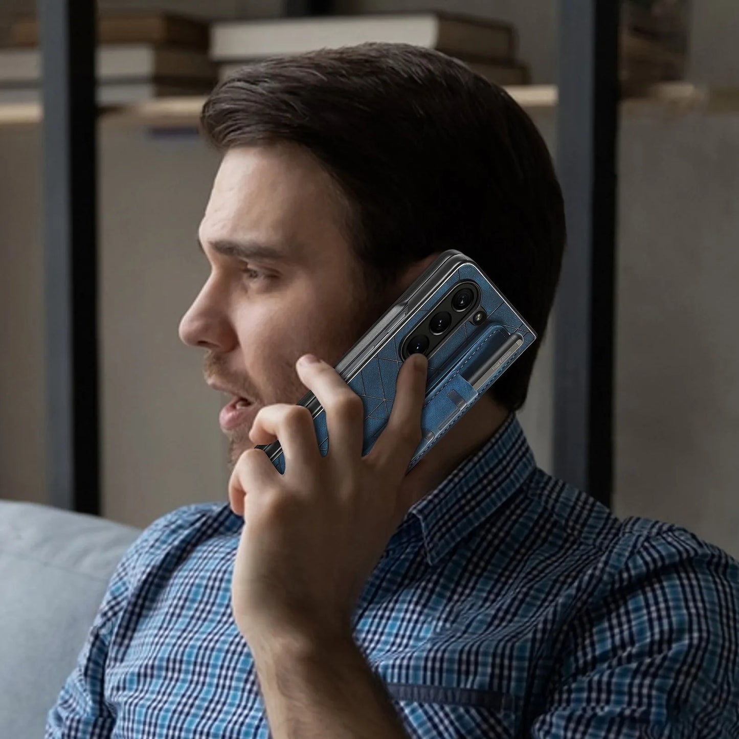 Frendorf | PU-Leder Handgelenkband Stoßfeste Telefon Rückcover Hülle Für Samsung Z Fold 6 5