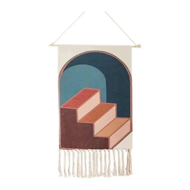 Macrame Hängender Baumwollteppich