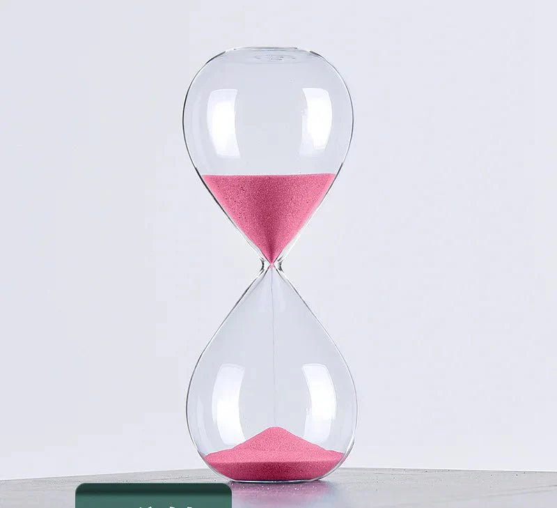 Glas Sanduhr Timer | Stilvolle Dekoration mit 5/10/30/60 Minuten Zeitangabe