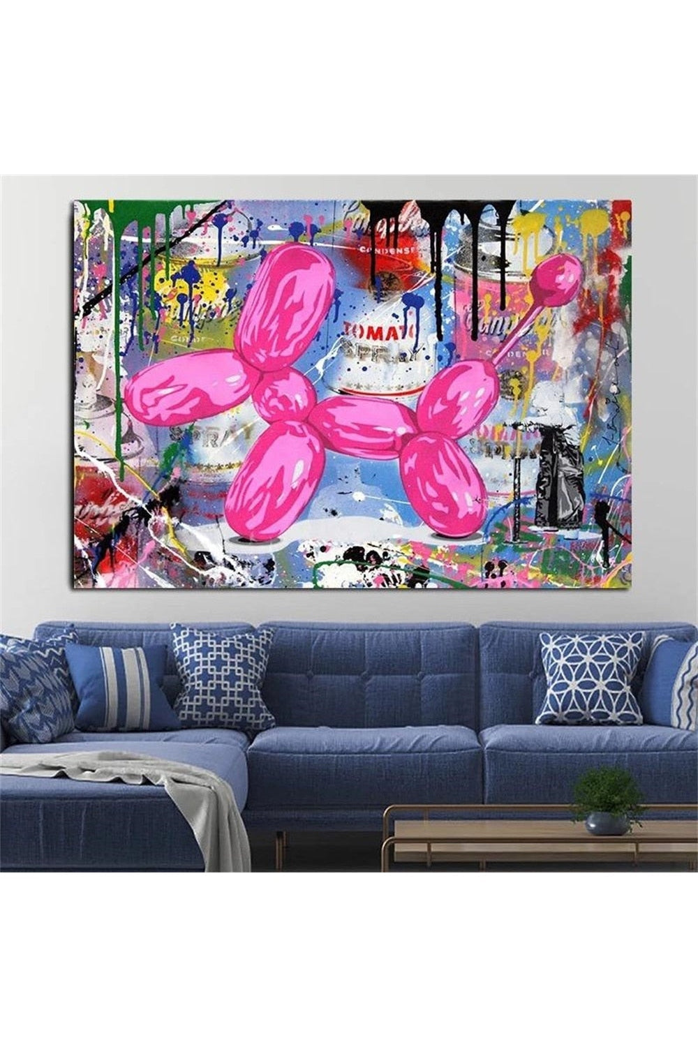 Nachdenklich stimmendes Graffiti Ballon Poster