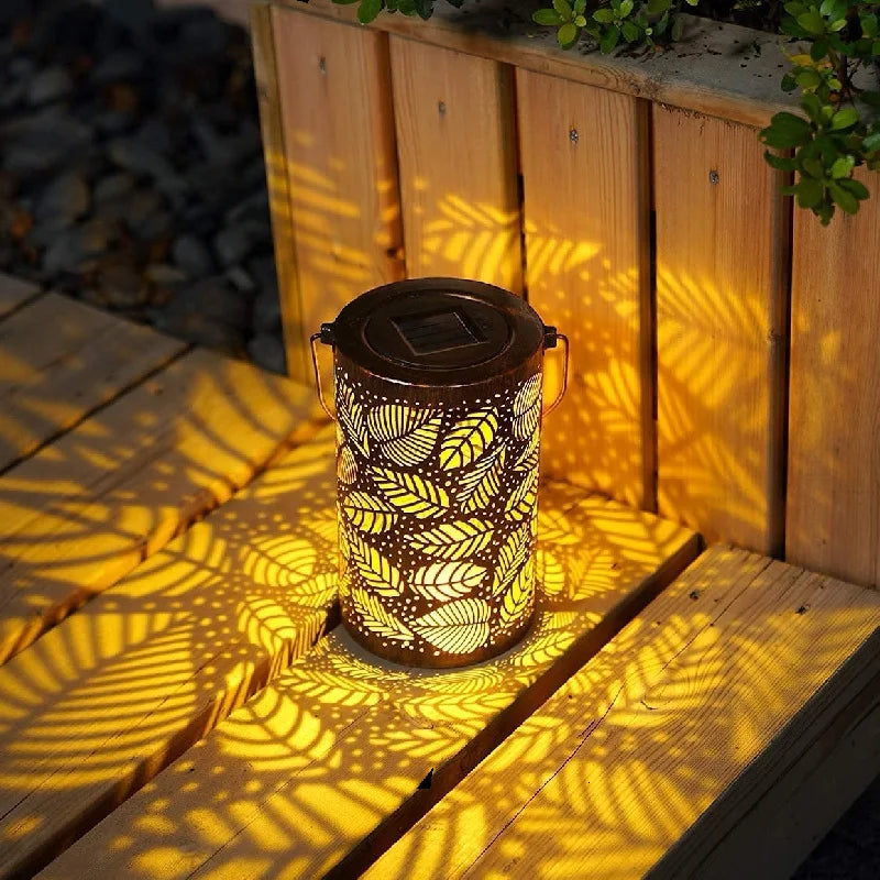Frendorf | LumaLeaf Leuchtendes Blatt Laterne | Dekolicht | LED Gartenlampe | Außenbeleuchtung | Stimmungslicht für Garten & Terrasse