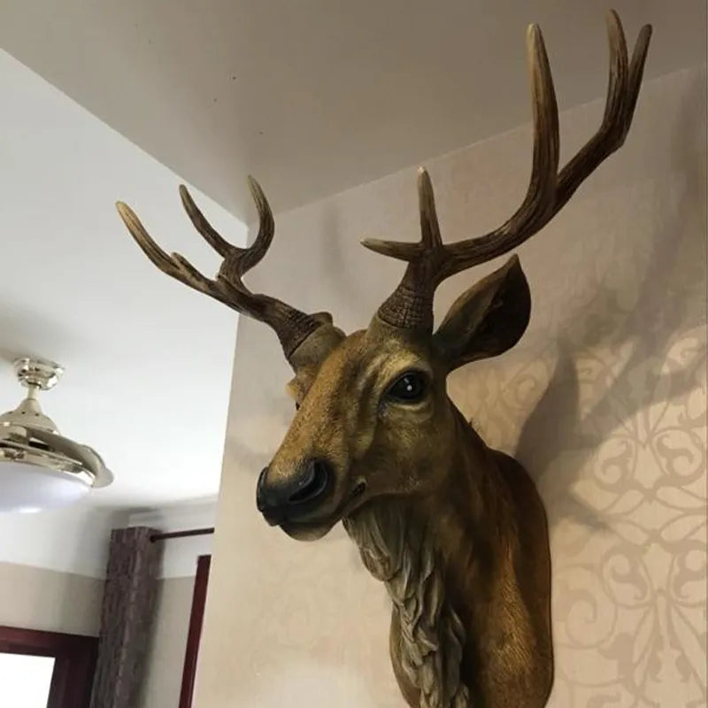 Faux Rehkörper, Faux Taxidermie Tierkopf Wanddekoration Handgemachte Bauernhausdekoration Harz Wohnaccessoires Modern für die Wand