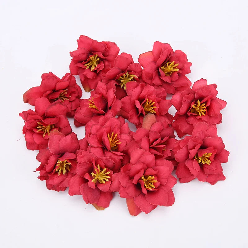 Frendorf | 10PCS Künstliche Seidenrose & Orchideenblüten – 5,5 cm Dekorative Blumen für DIY Kränze, Hochzeitsdekorationen und Heimwerkerprojekte