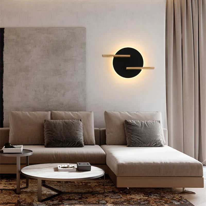 Moderne LED Wandleuchte mit USB-Ladeanschlussregal - Stilvolle Schlafzimmer-Nachtlichtleuchte mit Schalter