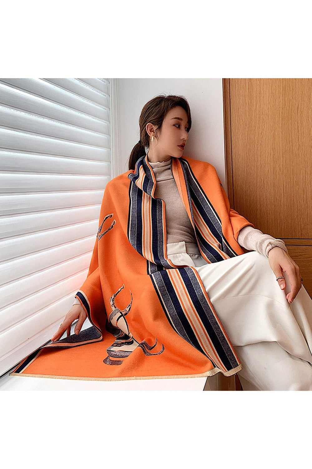 Herbstdekoration Cashmere Luxus Schals