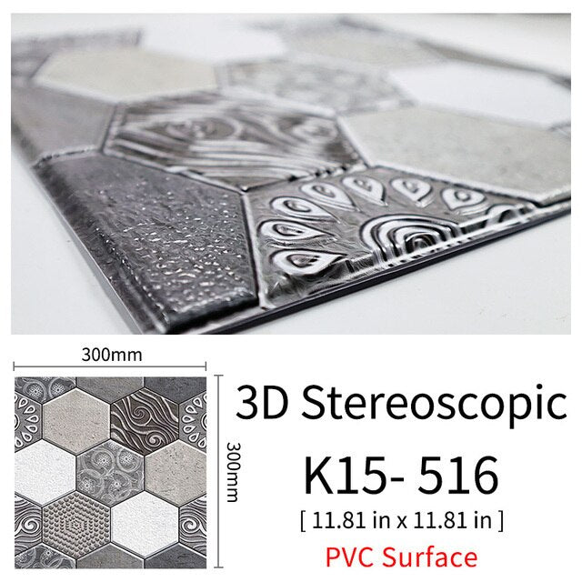 Frendorf | 3D Selbstklebende Kopfsteinpflaster Wandaufkleber