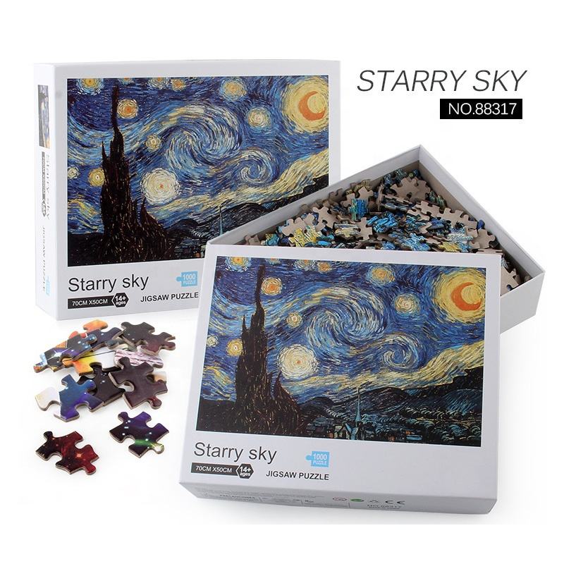 Frendorf | 1000 Teile Blanko-Puzzle - DIY Lernspielzeug, umweltfreundliches Material