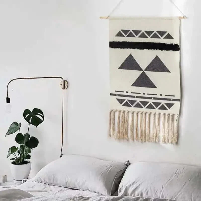 Macrame Hängender Baumwollteppich