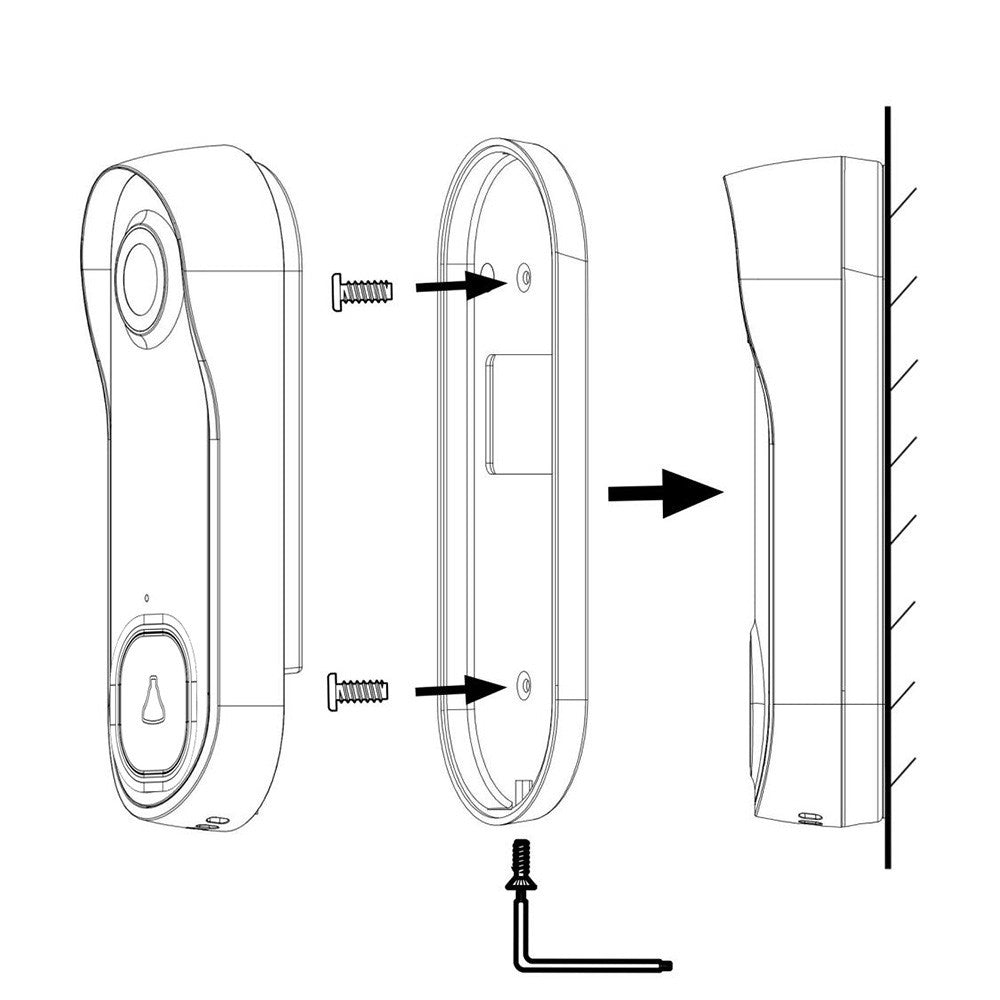 1080P HD Wireless Video-Türglocke mit Zwei-Wege-Audio, PIR-Bewegungserkennung, Nachtsicht, IP55 wetterfest, 2.4GHz WiFi, batteriebetrieben, Tuya-App-Steuerung - intelligente Türglocke Kamera