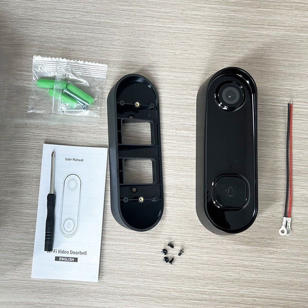 1080P HD Wireless Video-Türglocke mit Zwei-Wege-Audio, PIR-Bewegungserkennung, Nachtsicht, IP55 wetterfest, 2.4GHz WiFi, batteriebetrieben, Tuya-App-Steuerung - intelligente Türglocke Kamera