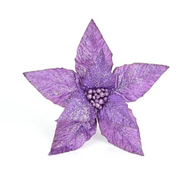 Frendorf | 5pcs Lila Blumen Weihnachtsbaum Girlande
