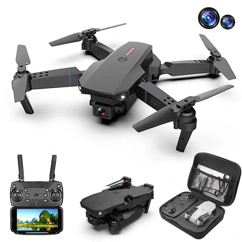 Frendorf |  - E88 Pro Drohne 4k HD Dual Kamera RC VR 3D lange Akkulaufzeit Flugbahn Flug FPV Mini-Drohne