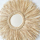 Raffia-gewebter Spiegel