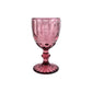 Frendorf | 300ml Pink Victorian Vintage Weinglas Set von 6 - Nachhaltiges Glas, Elegantes Design für Weinliebhaber