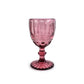 Frendorf | 300ml Pink Victorian Vintage Weinglas Set von 6 - Nachhaltiges Glas, Elegantes Design für Weinliebhaber