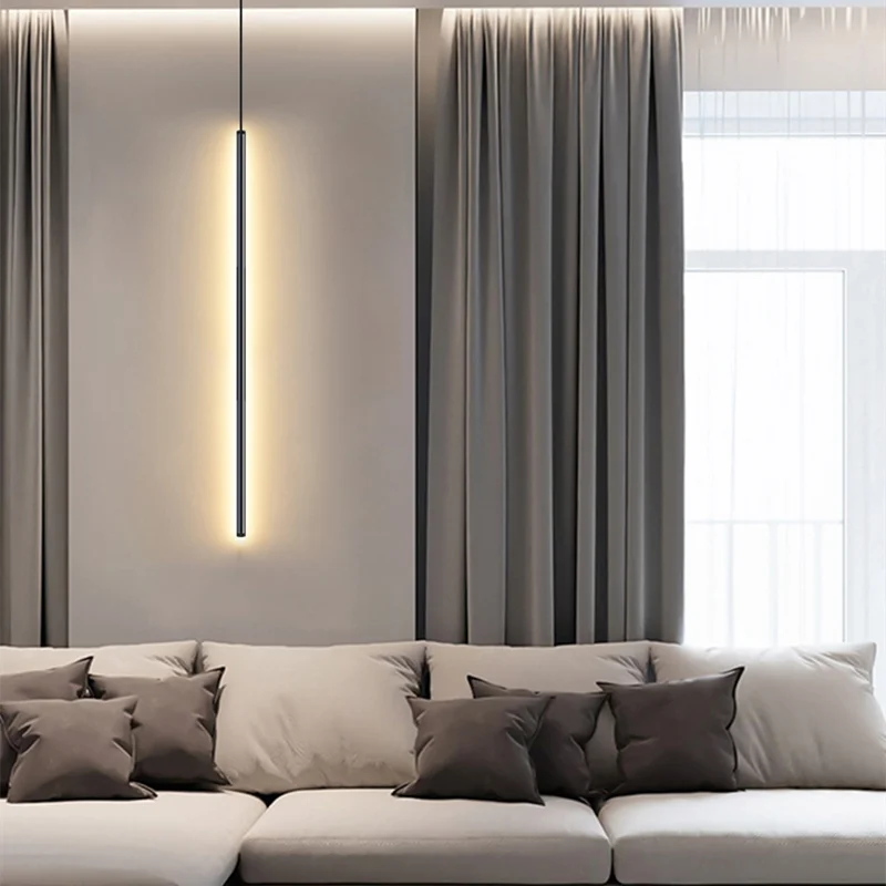Nordic LED Pendelleuchte: Minimalistisches Design mit kreativen Linien, perfekt für das Schlafzimmer, Essbereich