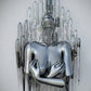 Metallfigur Statues Stile Abstraktes Leinwandgemälde Paare Wandkunst Liebes-Skulptur Poster Druck Wohnkultur Wohnzimmer Geschenke
