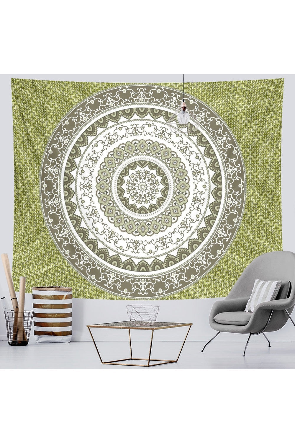 Trippy Mandala Wandteppich