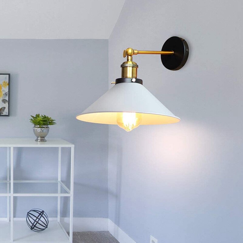 Weiß Industriell Vintage Wand Sconce Licht