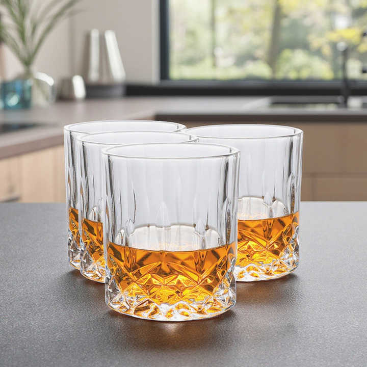 Frendorf | 330ml Whiskeyglas – robust und stilvoll, perfekt zum Servieren von Whiskey, Bourbon oder anderen Spirituosen, entworfen um Geschmack und Aroma zu verbessern, ideal für Hausbars, um Gäste zu unterhalten oder zum entspannten Trinken.