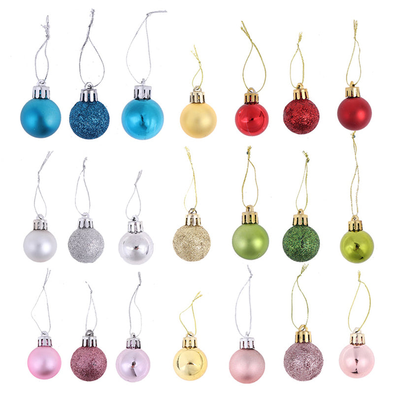 Frendorf | 3 Texturen 24 Stück Weihnachtsbaum Kugeln