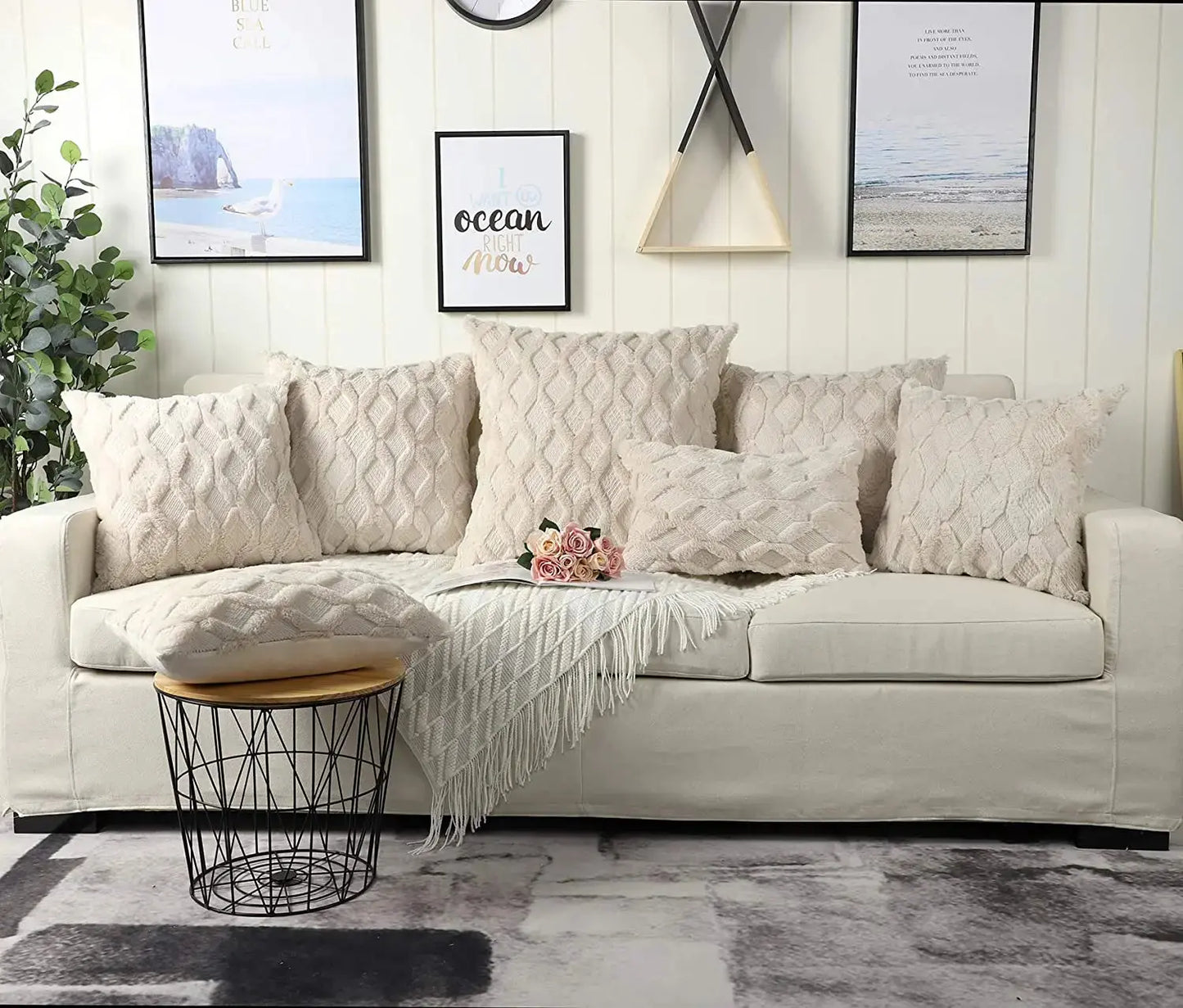 Frendorf | Elegantes Design-Kissen in Karos-Textur für ein schickes Interieur