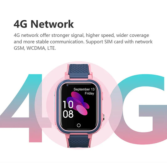 LT21 4G Kinder Smartwatch mit GPS, WiFi, Videoanruf, SOS, IP67 wasserdicht - Kindersicherheitstracker und Standortüberwachungs-Handy-Uhr