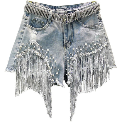 Frendorf | Luisa - Quasten Denim-Shorts