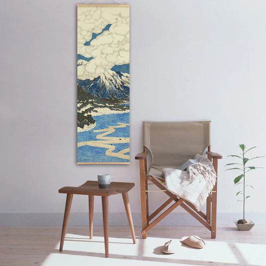 Japanese Ou-Mi Ukiyoe Scroll Print Poster Landscape Wall Art Pictures Living Room Vintage Painting Farmhouse Home Decor