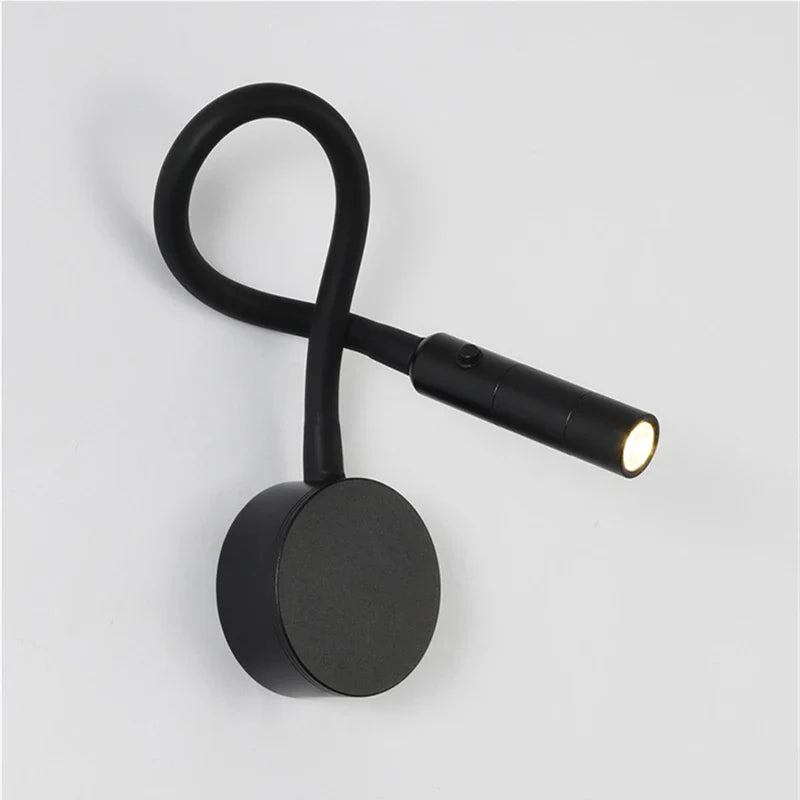 Moderne Flexible LED-Lese-Wandlampe mit Schalter für Schlafzimmer und Studium - 1W/3W