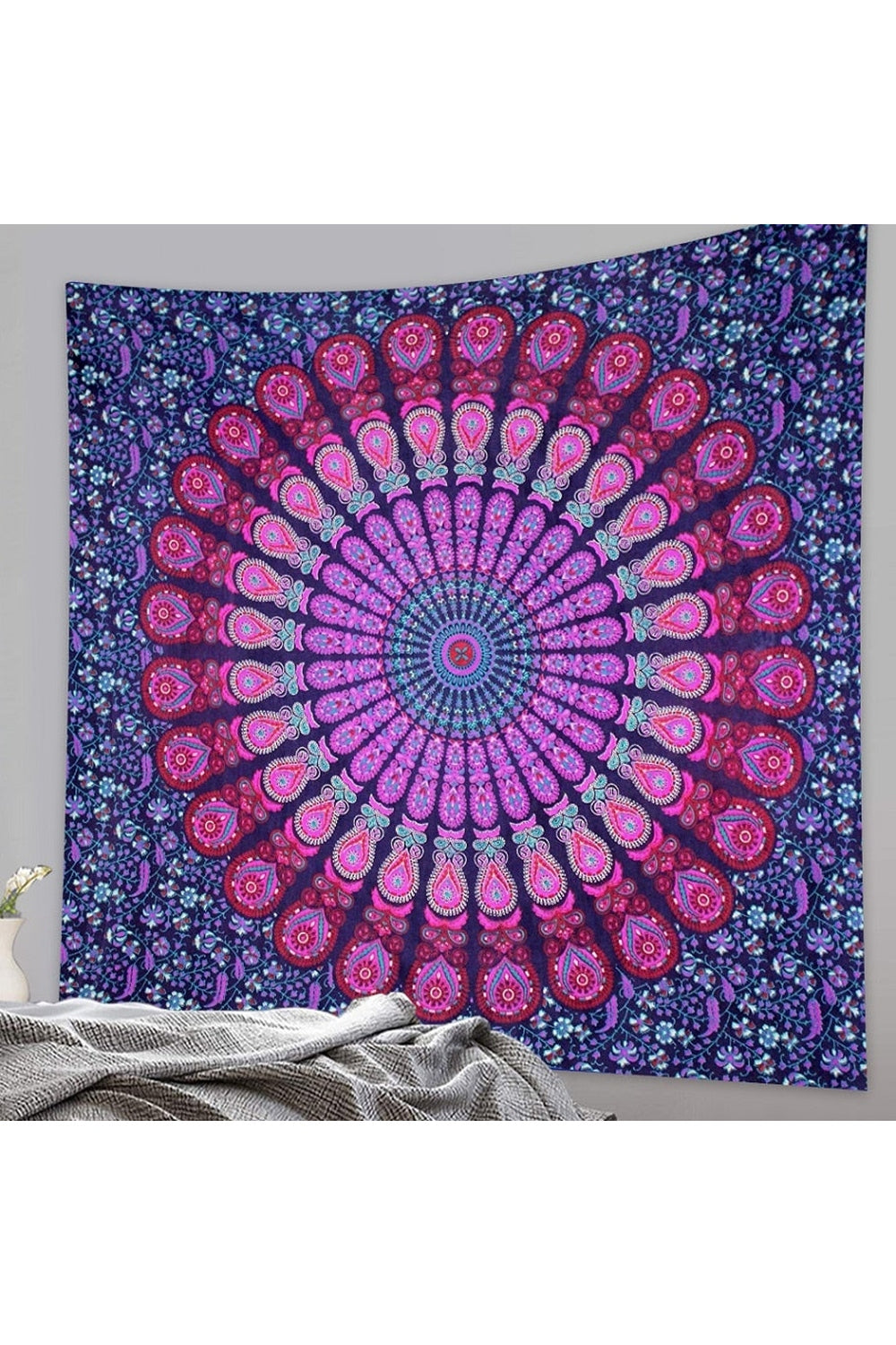 Trippy Mandala Wandteppich