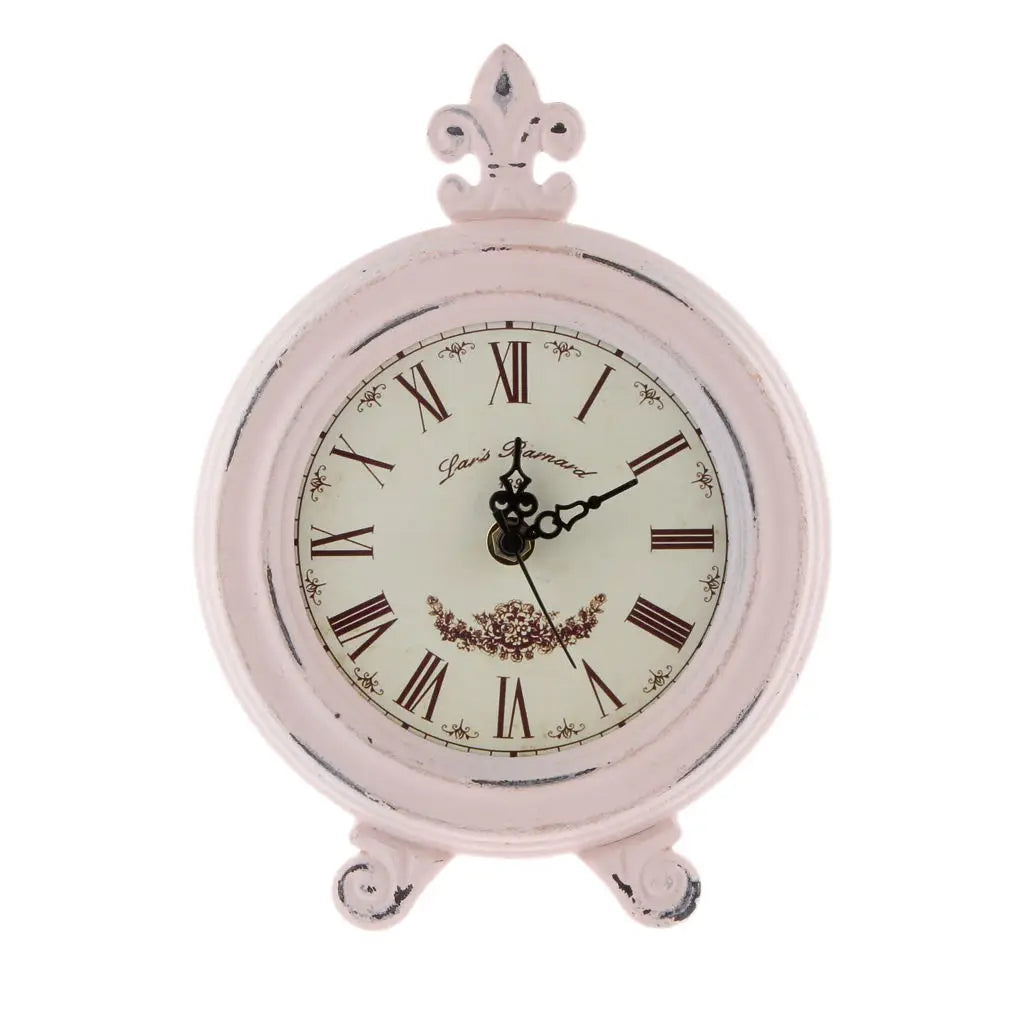 Vintage Holzstil Tischuhr mit Alarm