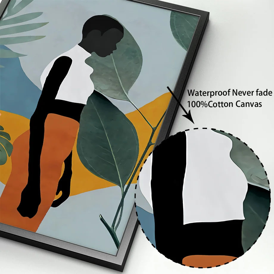 Moderne abstrakte afrikanische Blumen Wandkunst