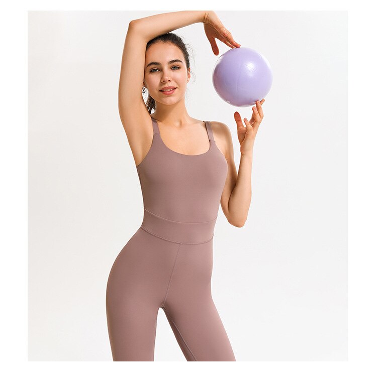 Frendorf | Yoga Fitness Jumpsuits Damen Schweißableitende Training Tänzer Einteiler Bodysuits