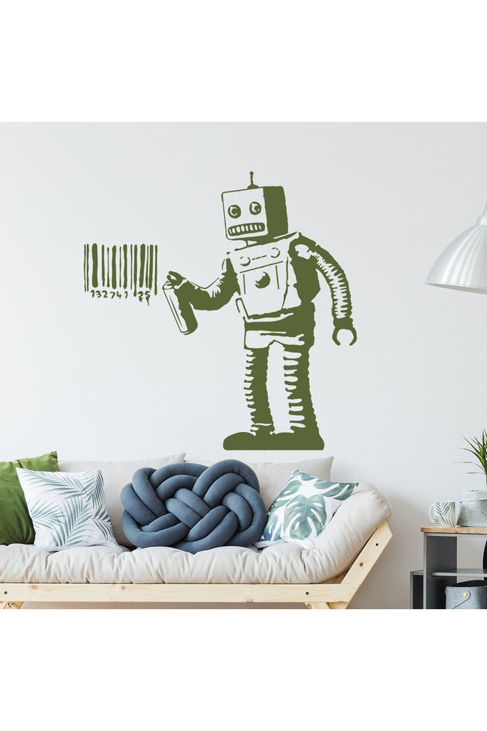 Graffiti Roboter Wandaufkleber