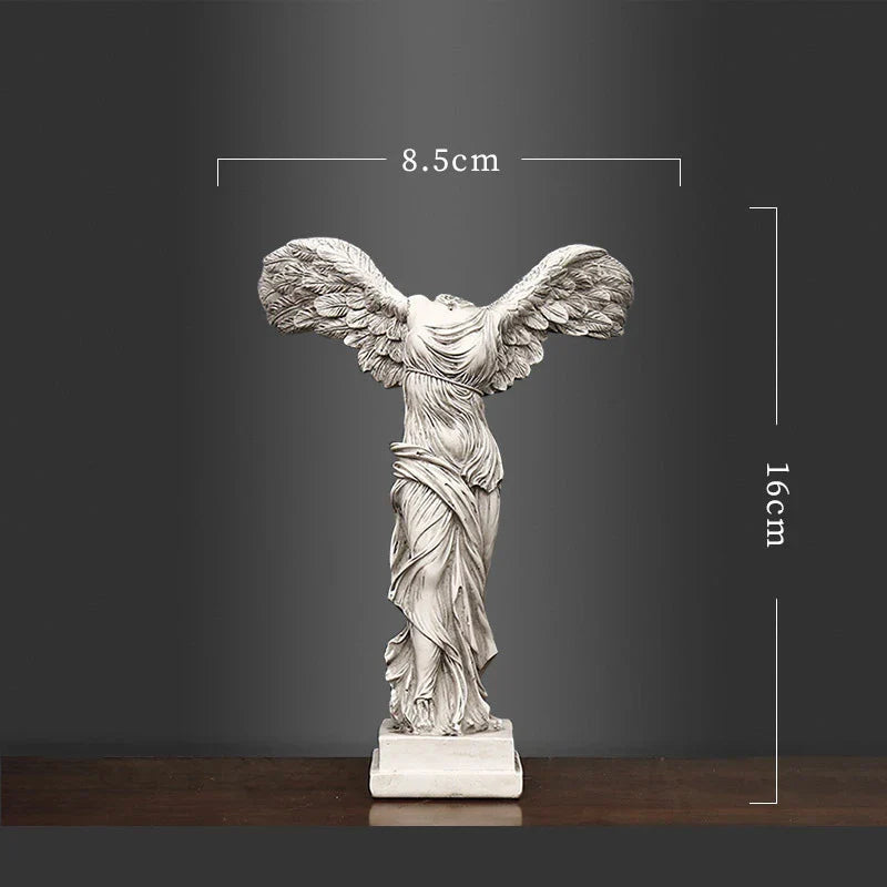 Vilead Geflügelte Siegesgöttin, griechische Statue im Retro-Stil, Objekt für Büro, Schreibtisch, Dekoration, Zubehör, Wohnzimmerregal, Innenregal, Dekor