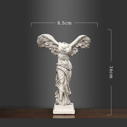 Vilead Geflügelte Siegesgöttin, griechische Statue im Retro-Stil, Objekt für Büro, Schreibtisch, Dekoration, Zubehör, Wohnzimmerregal, Innenregal, Dekor